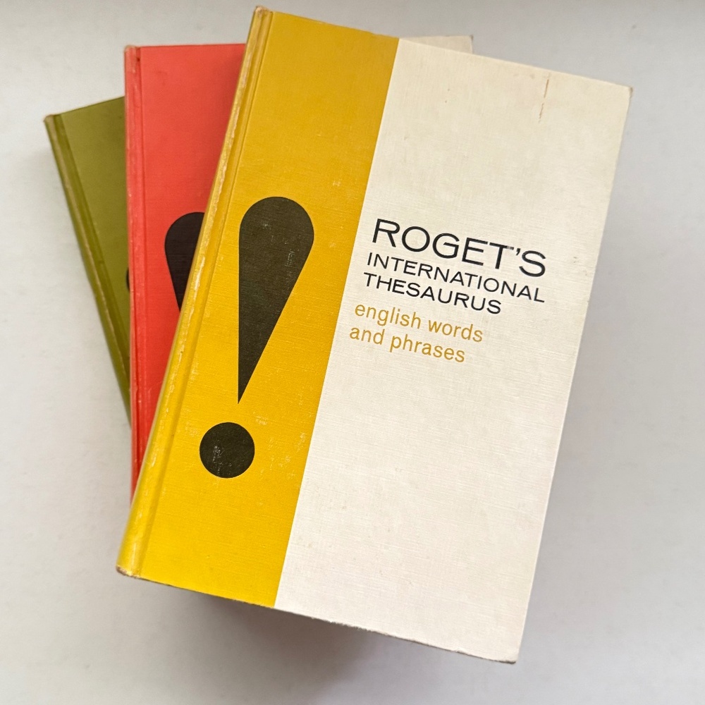 Roget's International Thesaurus and The Vocabulary Builder, Vintage Set of Three